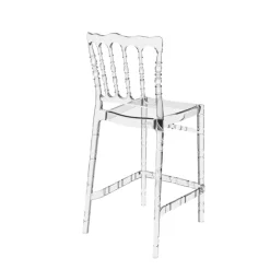 Tabouret Snack (assise +/- 65 Cm)|Tabouret De Bar (assise +/- 80 Cm)*Opera Tabouret snack empilable style Napoléon en polycarbonate transparent