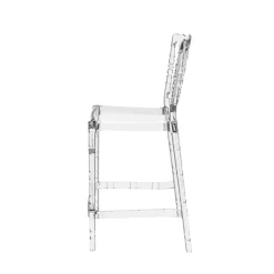 Tabouret Snack (assise +/- 65 Cm)|Tabouret De Bar (assise +/- 80 Cm)*Opera Tabouret snack empilable style Napoléon en polycarbonate transparent