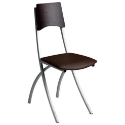 Carrier Chaise De Cuisine*Ophélie ® Chaise de cuisine en métal et synthétique dossier bois wengé