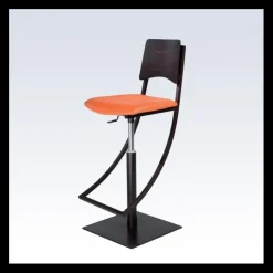 Carrier Tabouret Snack (assise +/- 65 Cm)|Tabouret De Bar (assise +/- 80 Cm)*Ophélie ® Tabouret réglable en métal et synthétique dossier bois wengé
