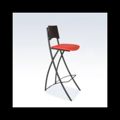 Carrier Tabouret Snack (assise +/- 65 Cm)|Tabouret De Bar (assise +/- 80 Cm)*Ophélie ® Tabouret snack contemporain pliant en métal et synthétique dossier bois wengé