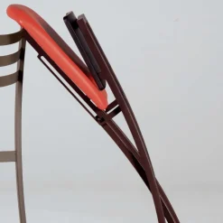Carrier Tabouret Snack (assise +/- 65 Cm)|Tabouret De Bar (assise +/- 80 Cm)*Ophélie ® Tabouret snack contemporain pliant en métal et synthétique dossier bois wengé
