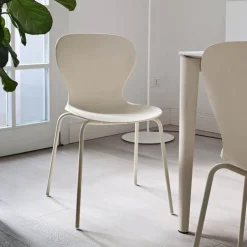 Chaise De Cuisine|Chaise De Salle à Manger*OPS ! Connubia© Chaise italienne empilable en polypropylène avec pieds en métal