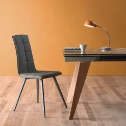 Europea Chaise De Cuisine|Chaise De Salle à Manger*Oregon Chaise matelassée italienne avec pieds en métal