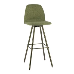 Perfecta Tabouret De Bar (assise +/- 80 Cm)*Osaka Tabouret de bar moderne en tissu et pieds en métal