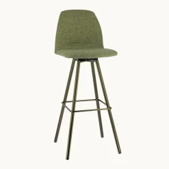Perfecta Tabouret De Bar (assise +/- 80 Cm)*Osaka Tabouret de bar moderne en tissu et pieds en métal