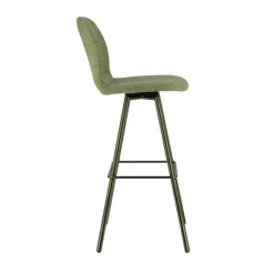 Perfecta Tabouret De Bar (assise +/- 80 Cm)*Osaka Tabouret de bar moderne en tissu et pieds en métal