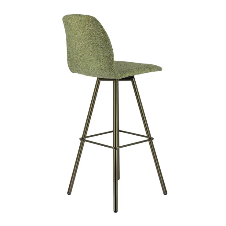 Perfecta Tabouret De Bar (assise +/- 80 Cm)*Osaka Tabouret de bar moderne en tissu et pieds en métal