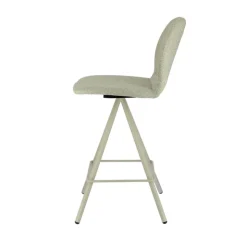 Perfecta Tabouret Snack (assise +/- 65 Cm)|Tabouret De Bar (assise +/- 80 Cm)*Osaka Tabouret snack moderne en tissu et pieds métal