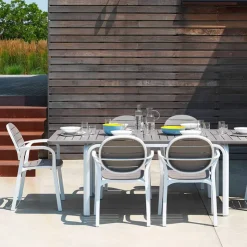 Chaise De Jardin|Fauteuil De Jardin*Palma Fauteuil de jardin en polypropylène coloris blanc et taupe