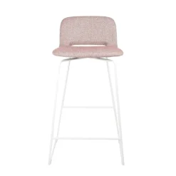 Mobitec Tabouret Snack (assise +/- 65 Cm)|Tabouret De Bar (assise +/- 80 Cm)*Pamp ® Tabouret snack design en tissu avec dossier bas et pieds en métal