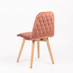 Sessio Chaise De Salle à Manger|Chaise Salon*Pandora diamant Chaise scandinave en tissu dos matelassé pieds bois