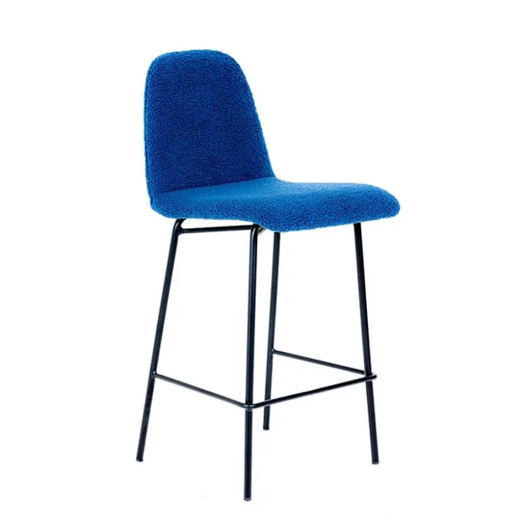 Sessio Tabouret Snack (assise +/- 65 Cm)|Tabouret De Bar (assise +/- 80 Cm)*Pandora Tabouret snack en tissu et pieds en métal