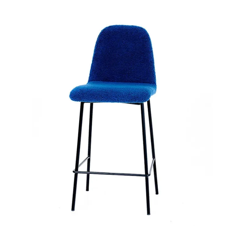 Sessio Tabouret Snack (assise +/- 65 Cm)|Tabouret De Bar (assise +/- 80 Cm)*Pandora Tabouret snack en tissu et pieds en métal