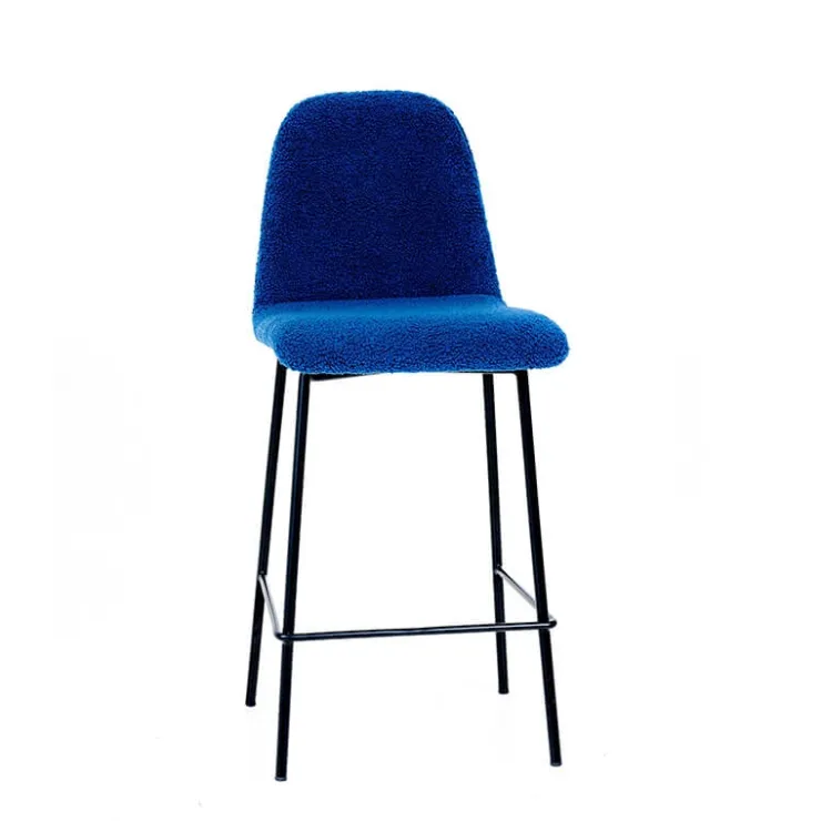 Sessio Tabouret Snack (assise +/- 65 Cm)|Tabouret De Bar (assise +/- 80 Cm)*Pandora Tabouret snack en tissu et pieds en métal