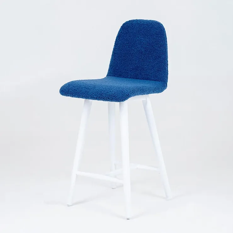 Sessio Tabouret Snack (assise +/- 65 Cm)|Tabouret De Bar (assise +/- 80 Cm)*Pandora Tabouret snack en tissu et pieds en bois massif