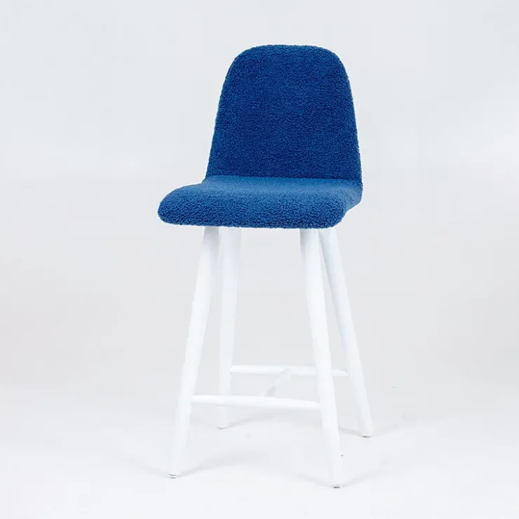 Sessio Tabouret Snack (assise +/- 65 Cm)|Tabouret De Bar (assise +/- 80 Cm)*Pandora Tabouret snack en tissu et pieds en bois massif