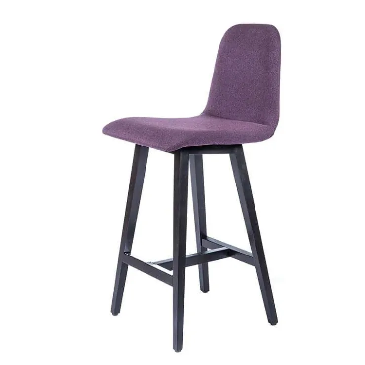 Sessio Tabouret Snack (assise +/- 65 Cm)|Tabouret De Bar (assise +/- 80 Cm)*Pandora Tabouret snack scandinave en tissu avec pieds en bois massif