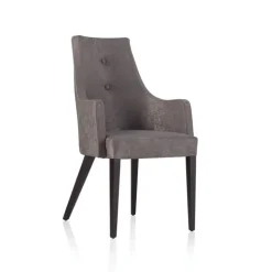 Lujosa Chaise De Salle à Manger|Chaise Salon*Park Bridge Fauteuil contemporain en tissu et pieds bois