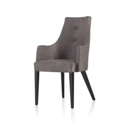 Lujosa Chaise De Salle à Manger|Chaise Salon*Park Bridge Fauteuil contemporain en tissu et pieds bois