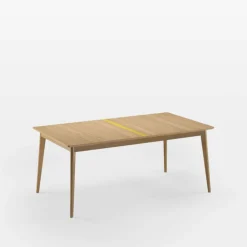 Dasras Table De Salle à Manger*Paul Table extensible scandinave en boisavec liseré coloré
