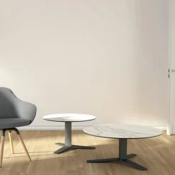 Cancio Table De Salon*Peliccan mini Table basse moderne en céramique et métal