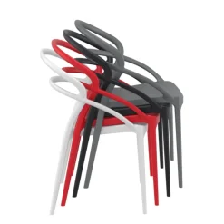 Chaise De Cuisine|Chaise De Salle à Manger*Pia Chaise tendance empilable en polypropylène