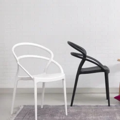 Chaise De Cuisine|Chaise De Salle à Manger*Pia Chaise tendance empilable en polypropylène