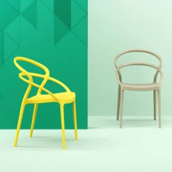 Chaise De Cuisine|Chaise De Salle à Manger*Pia Chaise tendance empilable en polypropylène