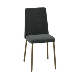 Perfecta Chaise De Salle à Manger*Pierrot Chaise de salle à manger confortable en tissu et pieds en métal