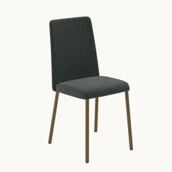 Perfecta Chaise De Salle à Manger*Pierrot Chaise de salle à manger confortable en tissu et pieds en métal