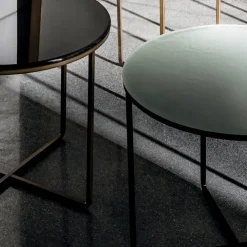 Sovet Italia Table De Salon*Piktor Sovet Table basse ronde en verre