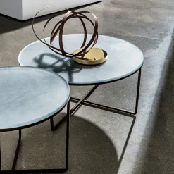 Sovet Italia Table De Salon*Piktor Sovet Table basse ronde en verre