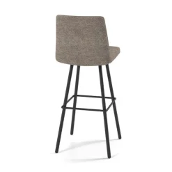Perfecta Tabouret De Bar (assise +/- 80 Cm)*Pinot Tabouret bar pivotant en tissu et pieds en métal obliques