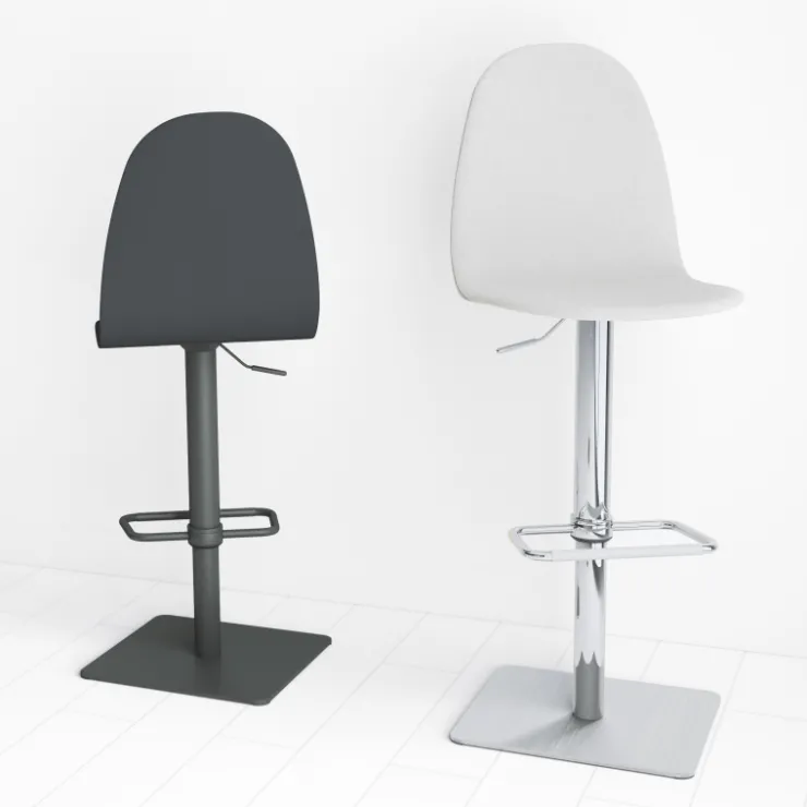 Cancio Tabouret Snack (assise +/- 65 Cm)|Tabouret De Bar (assise +/- 80 Cm)*Play Tabouret réglable moderne en synthétique et métal