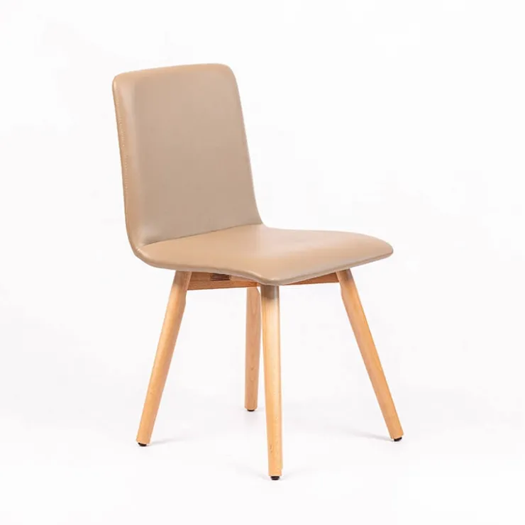 Sessio Chaise De Cuisine|Chaise De Salle à Manger*Plaza Chaise moderne rembourrée avec pieds en bois coniques