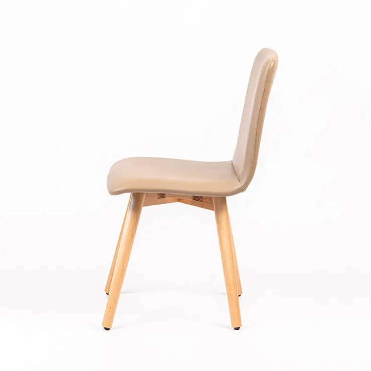 Sessio Chaise De Cuisine|Chaise De Salle à Manger*Plaza Chaise moderne rembourrée avec pieds en bois coniques
