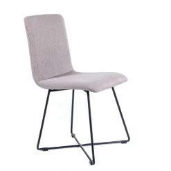 Sessio Chaise De Salle à Manger|Chaise Salon*Plaza diamant Chaise design en tissu avec pieds filaires en métal noir