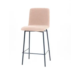 Sessio Tabouret Snack (assise +/- 65 Cm)|Tabouret De Bar (assise +/- 80 Cm)*Plaza diamant Tabouret snack avec dos matelassé en tissu pieds en métal