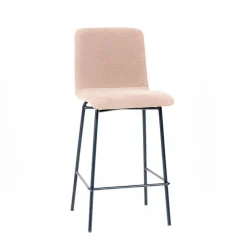 Sessio Tabouret Snack (assise +/- 65 Cm)|Tabouret De Bar (assise +/- 80 Cm)*Plaza diamant Tabouret snack avec dos matelassé en tissu pieds en métal