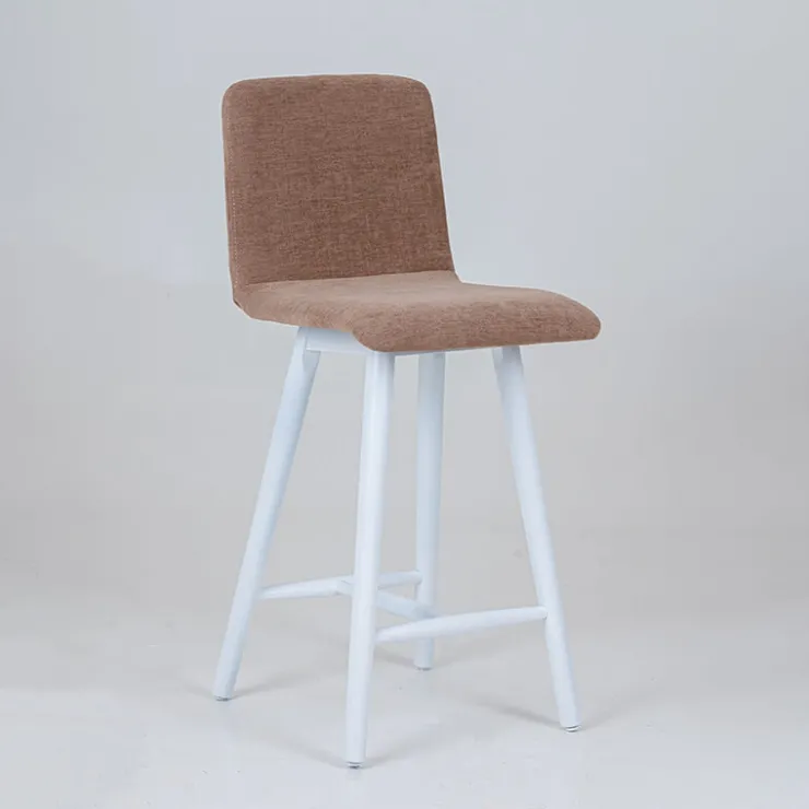 Sessio Tabouret Snack (assise +/- 65 Cm)|Tabouret De Bar (assise +/- 80 Cm)*Plaza diamant Tabouret snack avec dos matelassé en tissu et pieds en bois