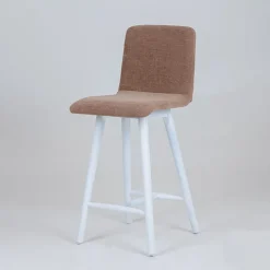 Sessio Tabouret Snack (assise +/- 65 Cm)|Tabouret De Bar (assise +/- 80 Cm)*Plaza diamant Tabouret snack avec dos matelassé en tissu et pieds en bois