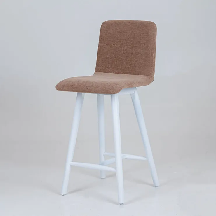 Sessio Tabouret Snack (assise +/- 65 Cm)|Tabouret De Bar (assise +/- 80 Cm)*Plaza diamant Tabouret snack avec dos matelassé en tissu et pieds en bois