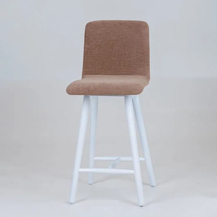 Sessio Tabouret Snack (assise +/- 65 Cm)|Tabouret De Bar (assise +/- 80 Cm)*Plaza diamant Tabouret snack avec dos matelassé en tissu et pieds en bois