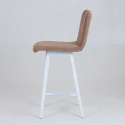 Sessio Tabouret Snack (assise +/- 65 Cm)|Tabouret De Bar (assise +/- 80 Cm)*Plaza diamant Tabouret snack avec dos matelassé en tissu et pieds en bois