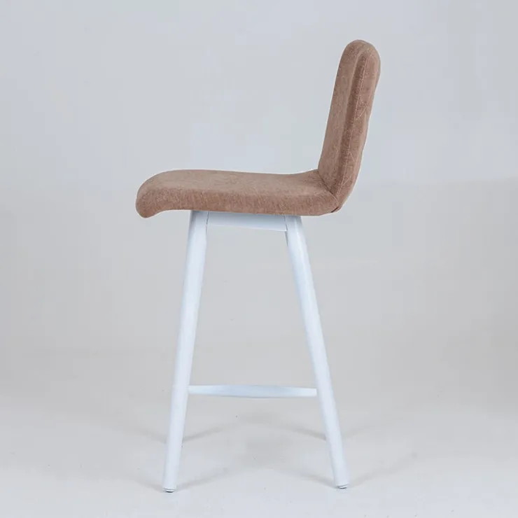 Sessio Tabouret Snack (assise +/- 65 Cm)|Tabouret De Bar (assise +/- 80 Cm)*Plaza diamant Tabouret snack avec dos matelassé en tissu et pieds en bois
