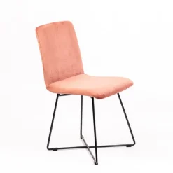Sessio Chaise De Salle à Manger|Chaise Salon*Plaza line Chaise design en tissu avec dos matelassé et pieds en métal croisés