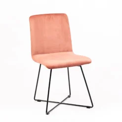 Sessio Chaise De Salle à Manger|Chaise Salon*Plaza line Chaise design en tissu avec dos matelassé et pieds en métal croisés