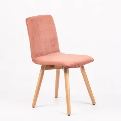 Sessio Chaise De Salle à Manger|Chaise Salon*Plaza line Chaise en tissu avec dos matelassé et pieds en bois