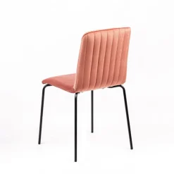 Sessio Chaise Salon|Chaise De Salle à Manger*Plaza line Chaise moderne avec dos matelassé en tissu et pieds en métal